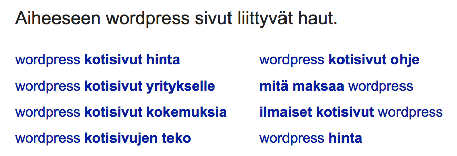 mitä maksaa wordpress